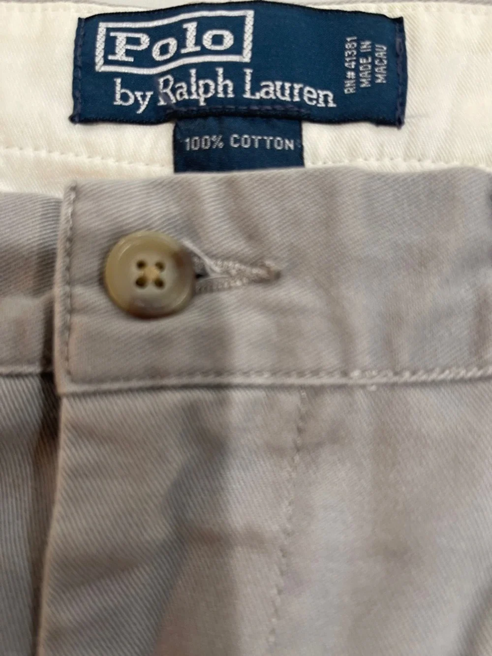Polo Ralph Lauren Classic Chino Pants SZ 34 x 30 Grey